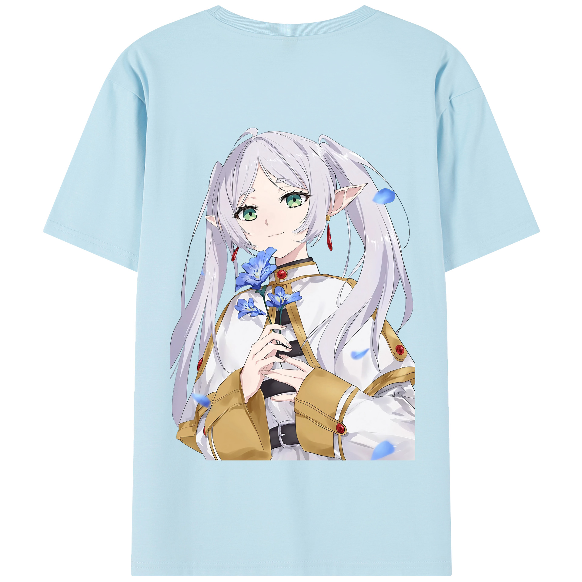 （画像用） 葬送のフリーレン Frieren 綿100％半袖Tシャツ（背面プリント）